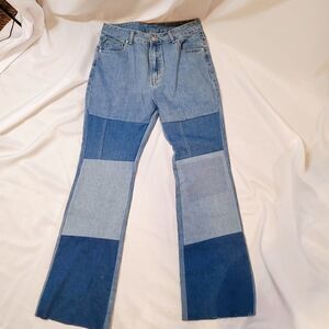 SHEIN Denim Patchwork Jeans